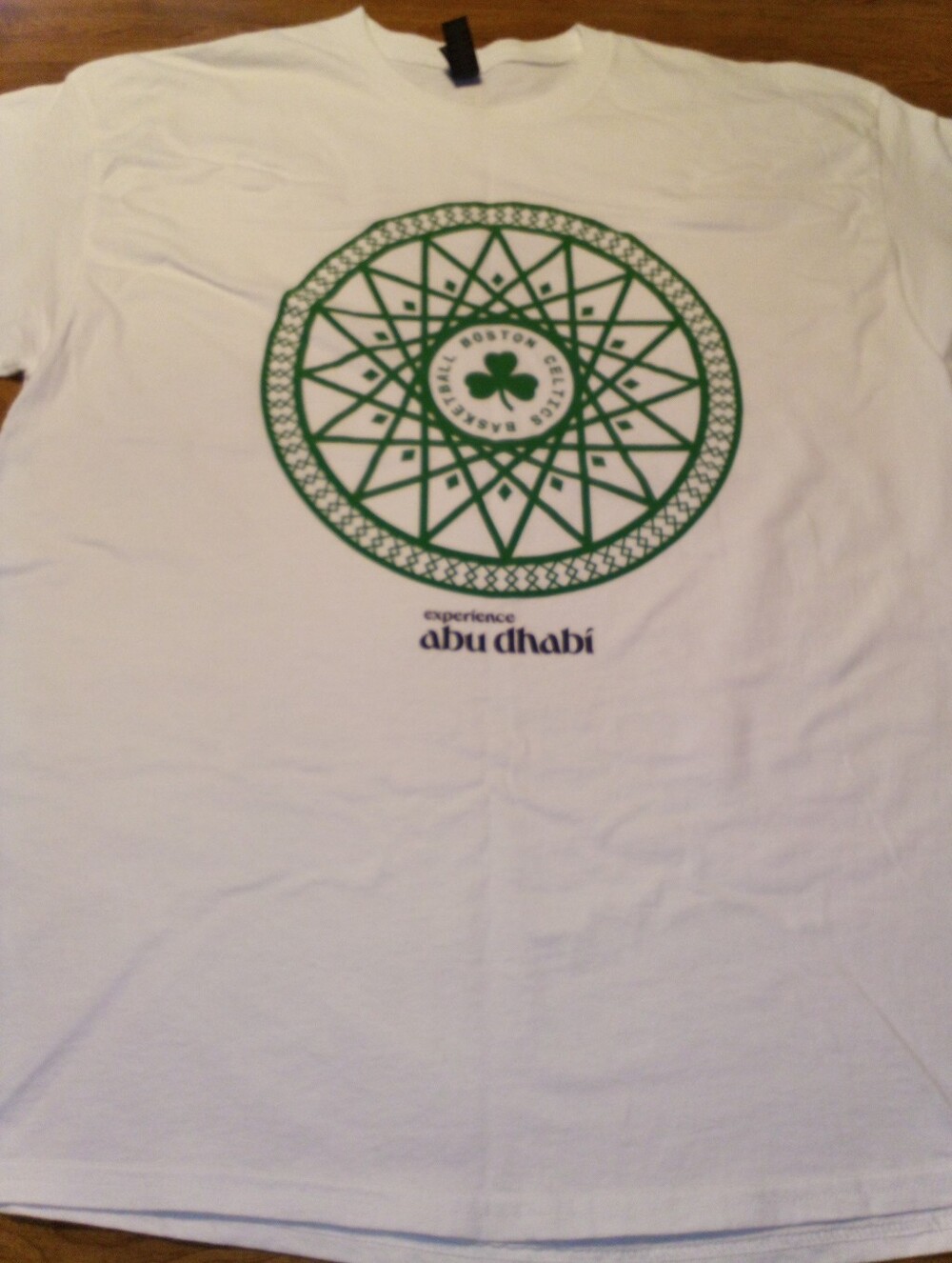 Boston Celtics Experience Abu Dhabi Promo Gildan Heavy Cotton White XL T-Shirt
